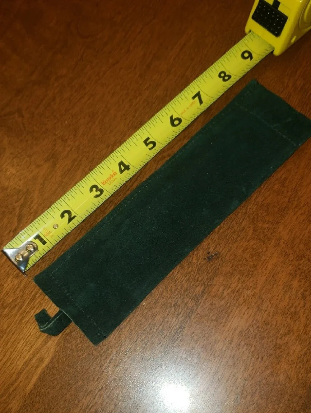 Unbranded Dark Hunter Green Suede Knife Sleeve with Hanging Loop